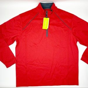 Tommy Armour Red Pullover 3/4 ZIP Large NWT
